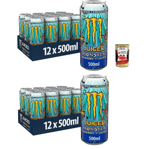 Monster Energy Limonade Monster Energy Juice Aussie Style Limonade, Energie + Saft 24x 500 ml italienisch Original 8032804040014
