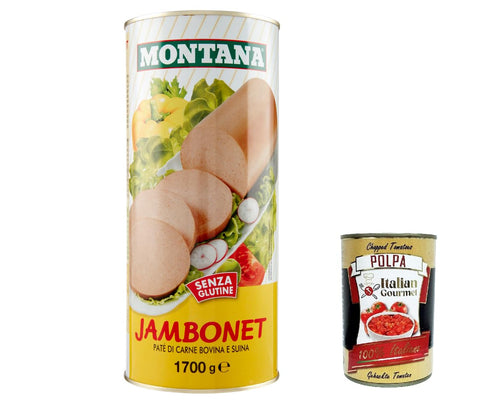 Montana Brot & Backwaren Montana Jambonet Pate Rind und Schweine patè di carne bovina e suina 1,7Kg + Italian Gourmet polpa 400g 8000250660018