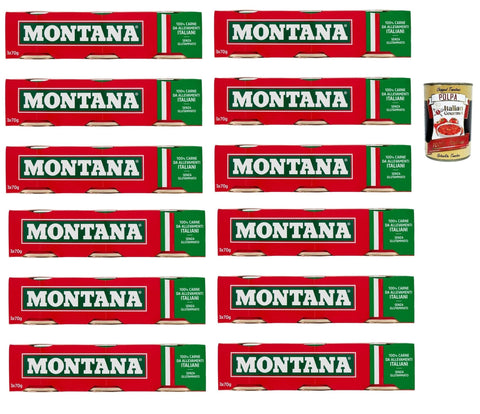 Montana carne classica Rindfleisch in Aspik 100% Fleisch 3x70g Original italienisch Feinkost