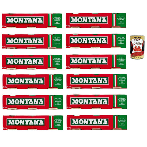 Montana carne classica Rindfleisch in Aspik 100% Fleisch 3x70g Original italienisch Feinkost