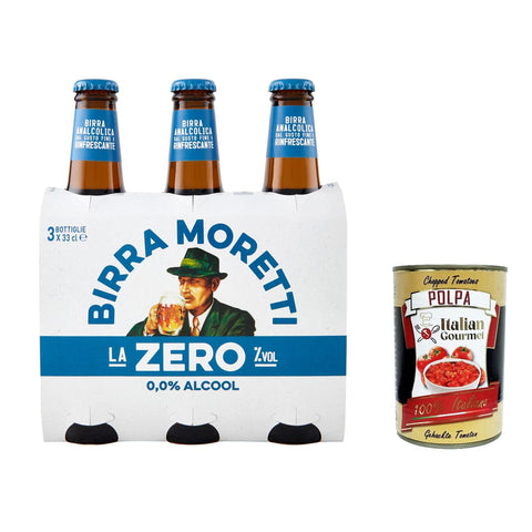Moretti BIRRA alkoholfrei Flaschen Bier 0% Alk. 0,33 l Flasche italienisch Original