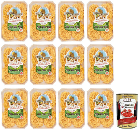 Mosconi Luciana Mosconi Pasta Casarecce all'Uovo Eiernudeln 100% Hartweizengrieß Packung mit 12x 250g italienisch Original