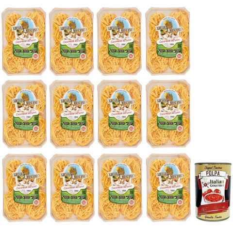 Mosconi Internationale Nudeln Mosconi Luciana Mosconi Pasta Casarecce all'Uovo Eiernudeln 100% Hartweizengrieß Packung mit 12x 250g italienisch Original 8014207001250
