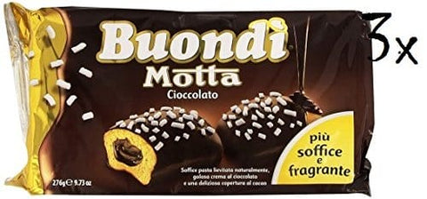 Motta Buondì buondi 3x6 riegel Kuchen brioche mit Schokolade kekse 828 g Desserts italienisch Original