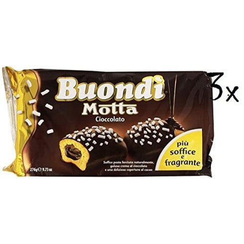 Motta Buondì buondi 3x6 riegel Kuchen brioche mit Schokolade kekse 828 g Desserts italienisch Original