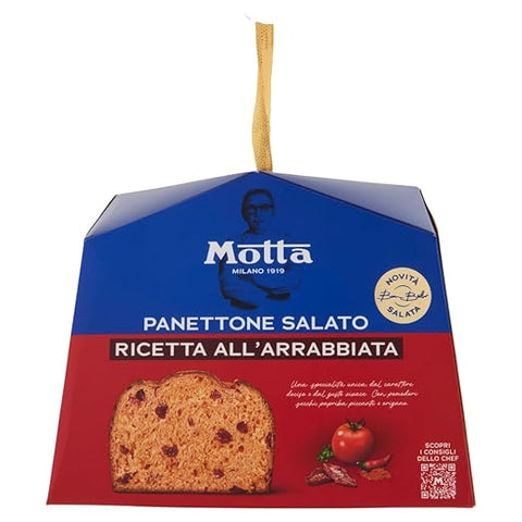 Motta Kategorien Motta Panettone Salato all’Arrabbiata 450g – Mit getrockneten Tomaten, Paprika & Oregano – Rezept von Sternekoch Bruno Barbieri – Herzhafte italienische Spezialität+ Italian Gourmet polpa 400g