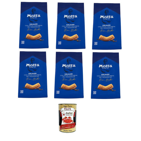Motta Kekse Motta Krumiri mit Bourbon-Vanille aus Madagaskar 6 x 290 g Original italienisch inkl. Italian Gourmet Polpa 400g 8034097877131