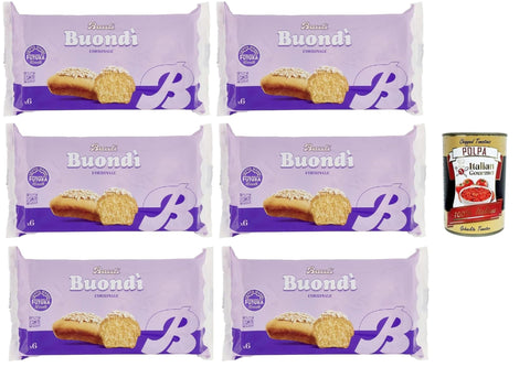 Motta Bauli Buondì Classico, Snacks gebackener Kuchen mit Zuckerguss 30% von Fetten 6x 198 g leichtes Frühstück italienisch Original