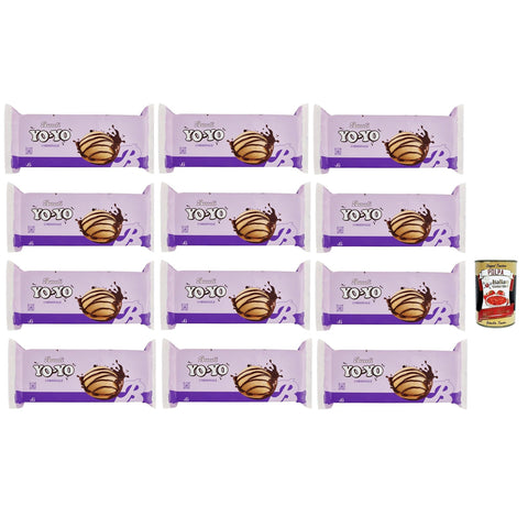 Bauli Yo Yo Merendine Soffici di Pan di Spagna con Crema al Cioccolato, kuchen Weiche Snacks Schwammkuchen mit 12x210g Original italienisch Gebäck
