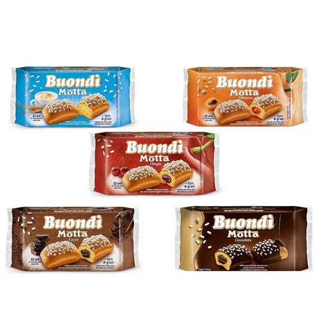 Motta TESTPAKET Motta Buondì abgepackte Snacks gebackener Kuchen mit Zuckerguss 30 Stücke italienisch Original