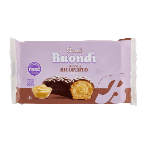 Motta Süße Snacks Bauli Buondì Cacao e Crema Gebackene Kuchen Snacks mit Kakao und Sahne und Vanille aus Madagaskar 276g 8014037008733