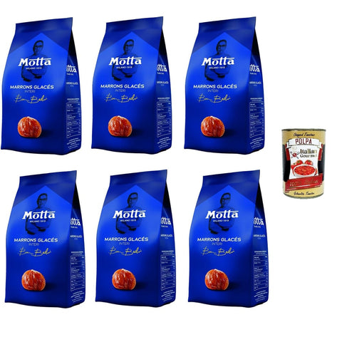 Motta Süßigkeiten & Knabbereien Motta Marron Glacès Interi Ganze Maronen-Glacés 6x130 g italienisch Original Pastasauce + kostenlos polpa 400 g 8034097876509