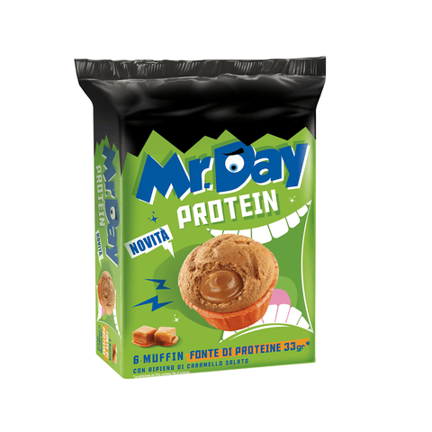 Mr Day Süße Snacks Mr Day muffin proteico al caramello salato 252gr - Mr Day Protein-Muffins mit gesalzenem Karamell 8000350008147