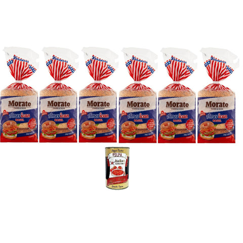 Mulino Bianco Morato America Bagel Brot mit Mohn und Sesam 6x 300 gr Abgepackte Gebäckstücke italienisch Original
