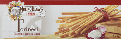 Mulino Bianco Grissini Torinesi, 5er Pack (5 x 125 g) Brot- & Käsestangen italienisch Original