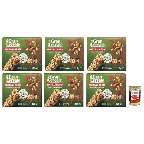 Mulino Bianco Chips Mulino Bianco Gran Cereale Snack, Riegel mit 4 Getreide Mandeln und Blaubeeren Frühstück und süße Snacks 6x 125 gr italienisch Original 8032804040014