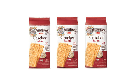 Mulino Bianco Barilla Crackers Cracker Salati gesalzen aus Italien 3x500g Original italienisch Snack