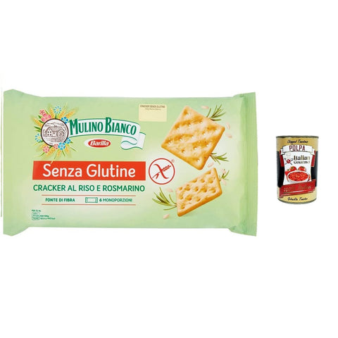 Mulino Bianco Crackers Mulino Bianco 6s Mulino Bianco Glutenfreie Cracker crackers mit Reis und Rosmarin Ballaststoffquelle frei von Palmöl 200-g-Packung mit 6 praktischen 8076809570459