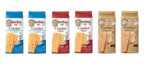 Mulino Bianco Testpaket Crackers Salati mit weniger Salzgehalt Vollkorn 500g 6x Original italienisch