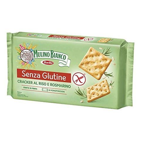 Mulino Bianco Crackers Mulino Bianco Crackers Reis und Rosmarin glutenfrei Salzgebäck gesalzen 6x 200g italienisch Original 8076809570459