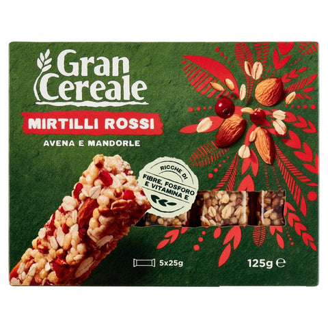 Mulino Bianco Getreideriegel Grancereale Barrette cereali mirtilli rossi Cranberry-Müsliriegel 125g 8076809583718