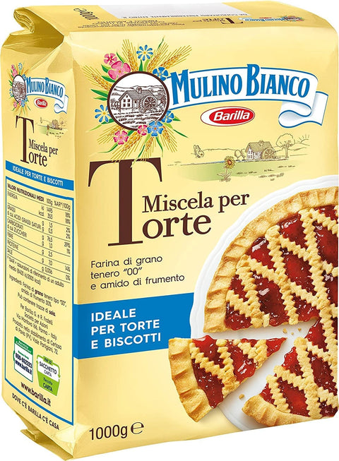 Mulino Bianco Farina Miscela per torte Mehl kuchen Mischung Kuchenmehl 12x1kg Original italienisch Kekse