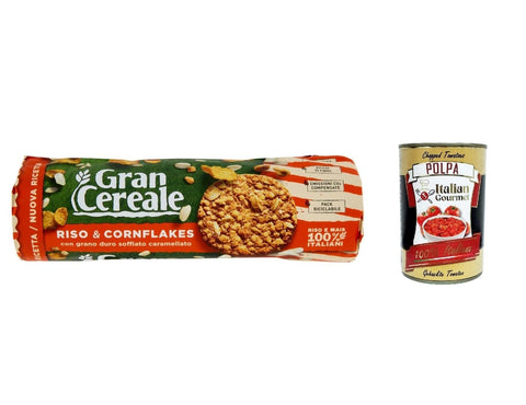 Mulino Bianco Kekse 12x Mulino Bianco Gran Cereale, keks mit reis Getreide kekse Multi Cerealien 230g + Itlaian Gourmet polpa 400g 8076809517300