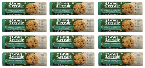 Mulino Bianco Gran Cereale knusprige Linsen und Schokolade Fasern kekse Multi Cerealien 270 g 12x italienisch Original