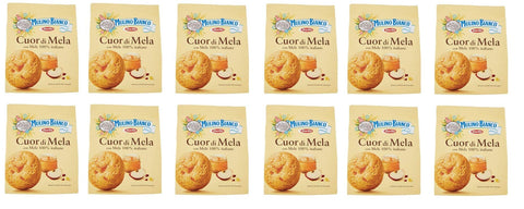 Mulino Bianco Kekse Cuor Mela Biscuits Cookies Apfel Kuchen Butterkekse 12x250g Original italienisch