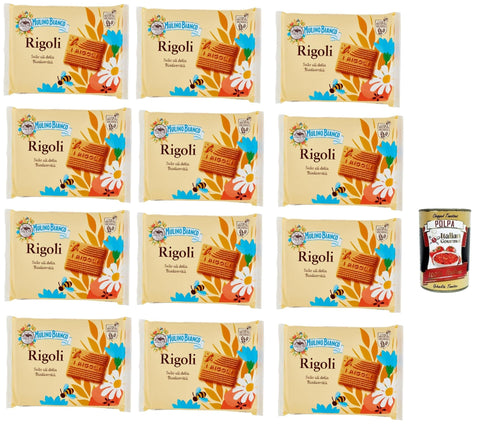 Mulino Bianco Rigoli Shortbread-Kekse mit 100% italienischem Honig 800 g 12x italienisch Original + gratis polpa 400 g