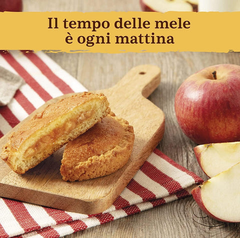 Mulino Bianco Kekse 16x Mulino Bianco Tartelle Cuor di Mela, Törtchen mit 100% italienischen Äpfeln, Biskuit und Mürbeteig, ohne Palmöl und ohne Konservierungsstoffe, 288g + Italian Gourmet polpa 400g 8076809581394