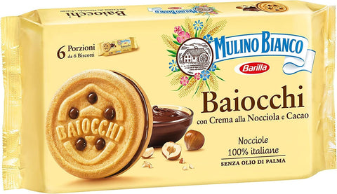 3x Mulino Bianco Baiocchi schoko reigel Kekse kuchen mit Schokolade 336 g Multi paket snack italienisch Original