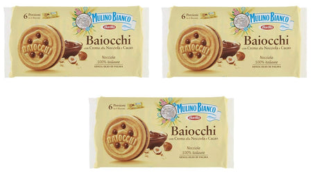 Mulino Bianco Baiocchi schoko reigel Kekse kuchen mit Schokolade snack 3x 336gr Original italienisch