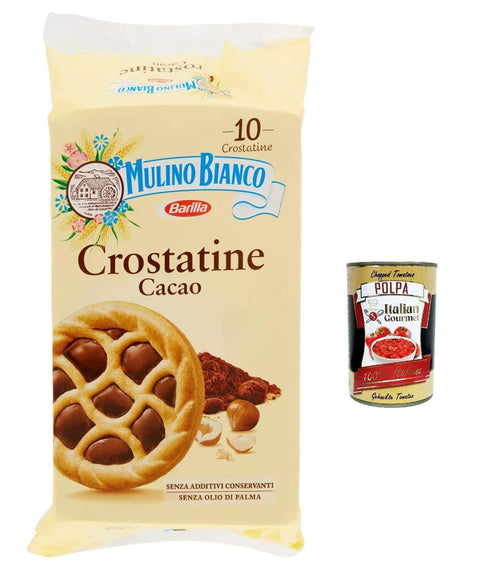 Mulino Bianco Crostatina mit Kakaocreme und Haselnüssen – Frühstück und süßer Snack für den Nachmittag – 10 Törtchen 3x400g Original italienisch Kekse