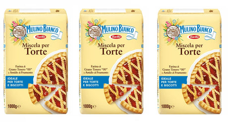 Mulino Bianco Farina Miscela per torte Mehl kuchen Mischung Kuchenmehl 1kg 3x Original italienisch