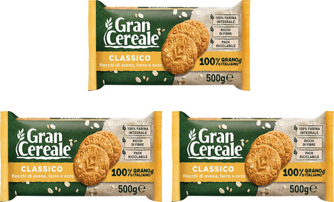 Mulino Bianco Gran Cereale Classico korn getreide kekse Multi Cerealien 3x500g Original italienisch