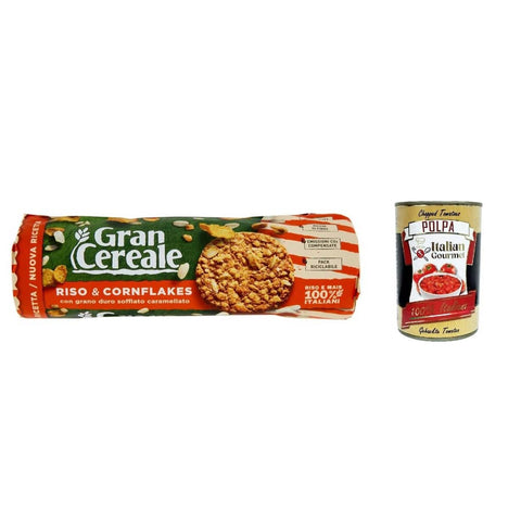 Mulino Bianco Kekse 3x Mulino Bianco Gran Cereale, keks mit reis Getreide kekse Multi Cerealien 230 g + Itlaian Gourmet polpa 400 g italienisch Original 8076809517300