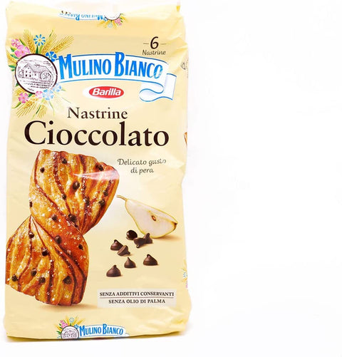 Mulino Bianco Nastrine Cioccolato kekse kuchen mit zartem Birnengeschmack, süßer Snack für zwischendurch 3x240g Original italienisch