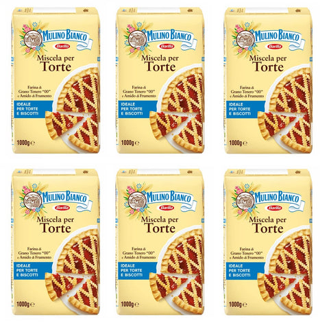 Mulino Bianco Farina Miscela per torte Mehl kuchen Mischung Kuchenmehl 6x1kg Original italienisch Kekse