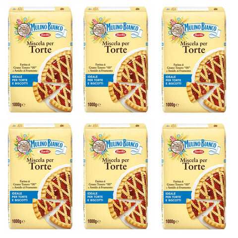 Mulino Bianco Farina Miscela per torte Mehl kuchen Mischung Kuchenmehl 6x1kg Original italienisch Kekse