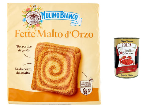 Mulino Bianco Fette biscottate Le fette malto d'orzo 315 g Zwieback Kekse Gerstenmalzzweik italienisch Original