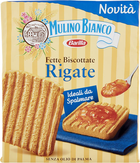 Mulino Bianco Fette Biscottate Rigate Zwieback kekse gebackenem Brot 315 g biscuits 6x Original italienisch