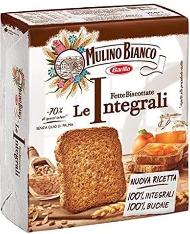 Mulino Bianco Fette Biscottate Volkoren Vollkorn Zwieback aus italien 6x315g Original italienisch Kekse
