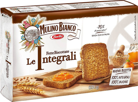 Mulino Bianco Fette Biscottate Volkoren Vollkorn Zwieback aus italien 6x 630 g Original italienisch