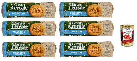 Mulino Bianco Kekse 6x Mulino bianco Gran Cereale Digestive Gerstenmalz kekse Multi Cerealien 250g + Italian Gourmet polpa 400g 8076809545426