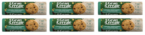 Mulino Bianco Gran Cereale knusprige Linsen und Schokolade Fasern kekse Multi Cerealien 270 g 6x italienisch Original