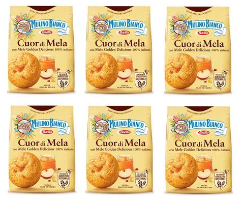 Mulino Bianco Kekse Cuor mela biscuits cookies Apfel kuchen Butterkekse 6x300g Original italienisch