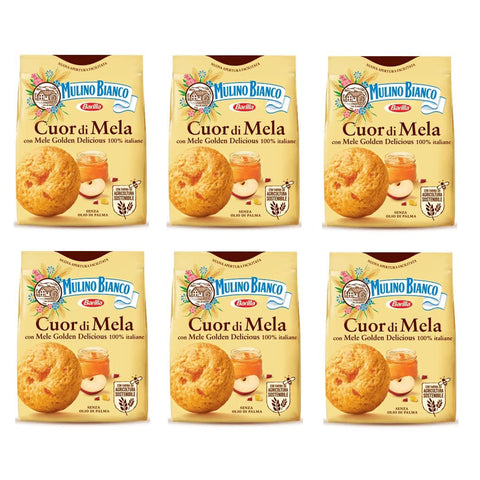 Mulino Bianco Kekse Cuor mela biscuits cookies Apfel kuchen Butterkekse 6x300g Original italienisch