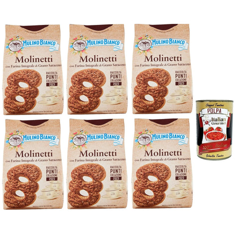 Mulino Bianco Molinetti Biscuits Shortbread Buchweizen kekse, Frühstück voller Geschmack 6x350g Original italienisch