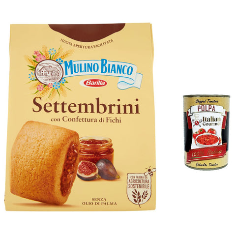 6x Mulino Bianco Settembrini Kekse mit Feigenmarmelade biscuits cookies 300 g italienisch Original + kostenlos polpa 400 g